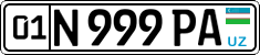 License plate of Uzbekistan, Private owners