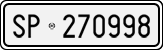 License plate of Italy, Cars (1927 year series)