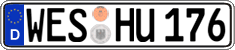 German license plate, Regular plates