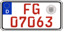 German license plate, Red license plates