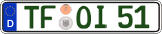 German license plate, Regular plates