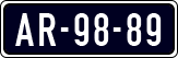 License plate of the Netherlands, Imported oldtimers (cars)