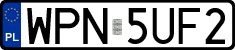 License plates of Poland, Regular car plates