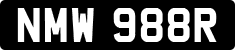 License plate of the United Kingdom, 1963 year system