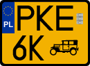 License plates of Poland, Oldtimers