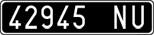 License plate of Italy, Cars (1927 year series)