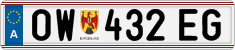 License plate of Austria, Regular plates