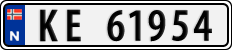 License plate of Norway, Cars
