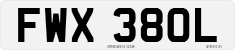 License plate of the United Kingdom, 1963 year system
