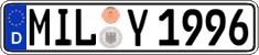 German license plate, Regular plates