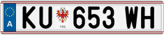 License plate of Austria, Regular plates