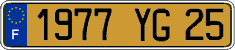 French license plate, FNI