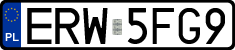 License plates of Poland, Regular car plates