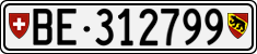 License plate of Switzerland, Cars