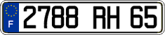 French license plate, FNI