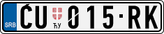 License plate of Serbia, Cars