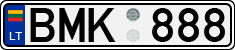 License plate of Lithuania, Cars