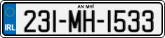 License plate of Ireland, Regular plates