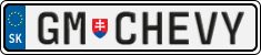 License plate of Slovakia, Vanity Plates