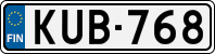 License plate of Finland, Cars