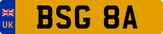 License plate of the United Kingdom, 1963 year system