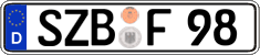 German license plate, Regular plates