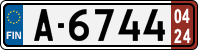 License plate of Finland, Export transit plates