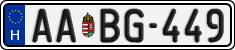 license plates of Hungary, Regular plates (2022)