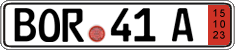 German license plate, Export transit plates