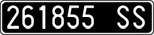 License plate of Italy, Cars (1927 year series)