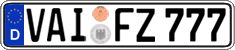 German license plate, Regular plates