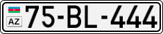 License plate of Azerbaijan, Cars