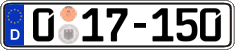 German license plate, Diplomatic
