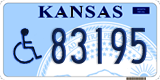 Kansas, Vehicles for disabled persons (12345/A1234)