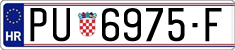 License plate of Croatia, Regular plates