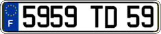 French license plate, FNI