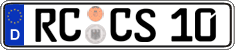 German license plate, Regular plates