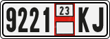 License plate of Georgia, Export transit plates