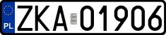 License plates of Poland, Regular car plates
