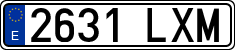 License plates of Spain, Ordinary (2000)