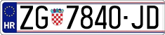 License plate of Croatia, Regular plates