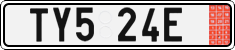 License plate of the Czech Republic, Export transit plates