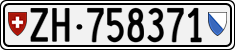 License plate of Switzerland, Cars