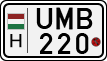 license plates of Hungary, Motorcycles (1990)