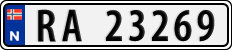 License plate of Norway, Cars