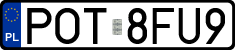 License plates of Poland, Regular car plates