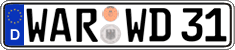 German license plate, Regular plates