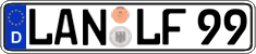 German license plate, Regular plates
