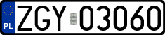 License plates of Poland, Regular car plates