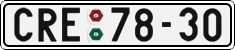 License plate of the Czech Republic, Cars (1960)